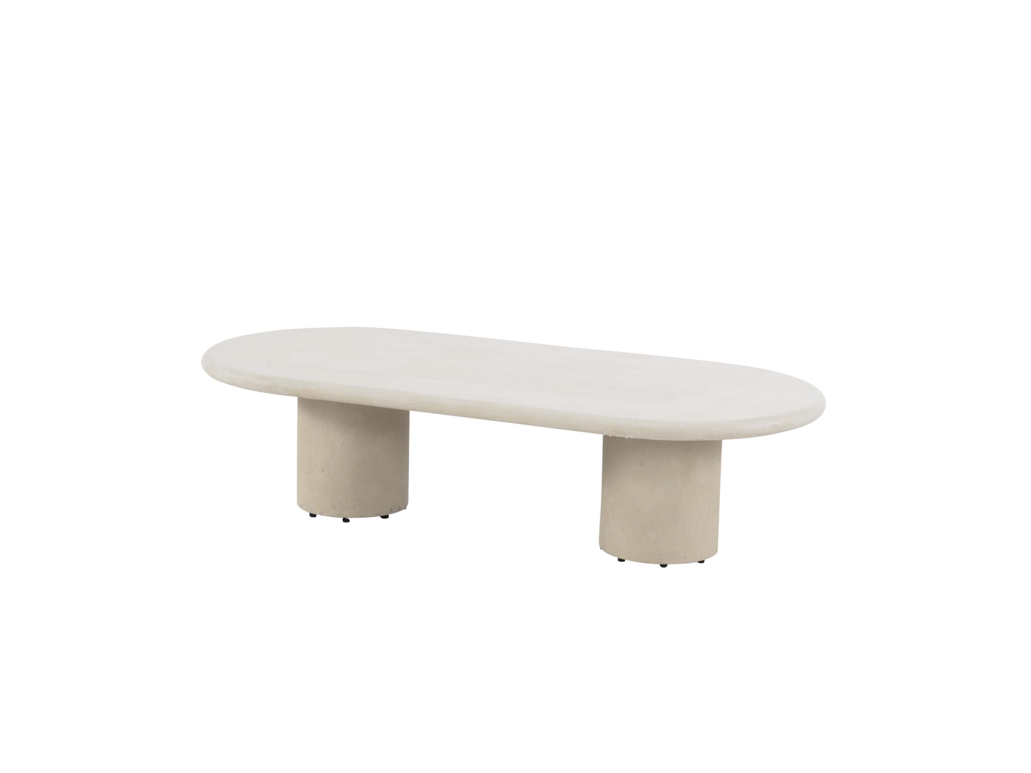 4SO_ Hampton coffee table oval mortex top 140x65x35 cm with mortex base-min (2) 4SO Hampton Coffee table - ovaal - Afbeelding 1